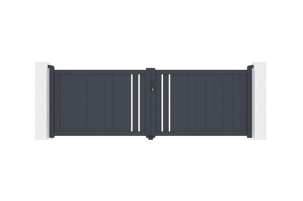 Puerta batiente de aluminio 3 5m GIONA 350B120