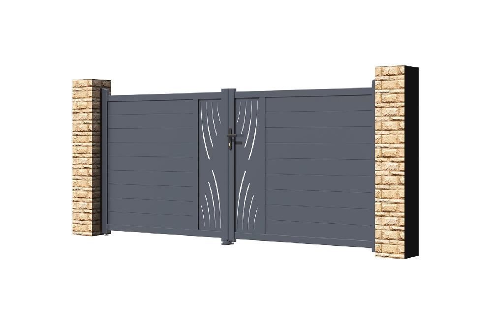 Puerta Batiente De Aluminio 3 5m VELETA 350B160