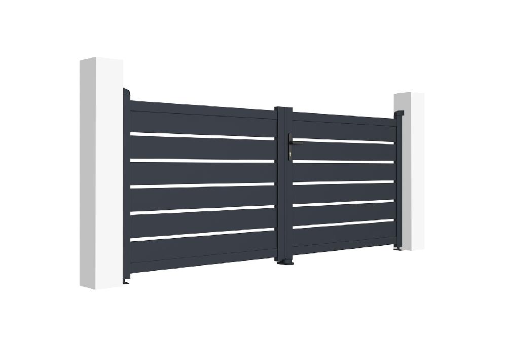 Puerta Batiente De Aluminio 3m VOGEL 300B120 GRIS