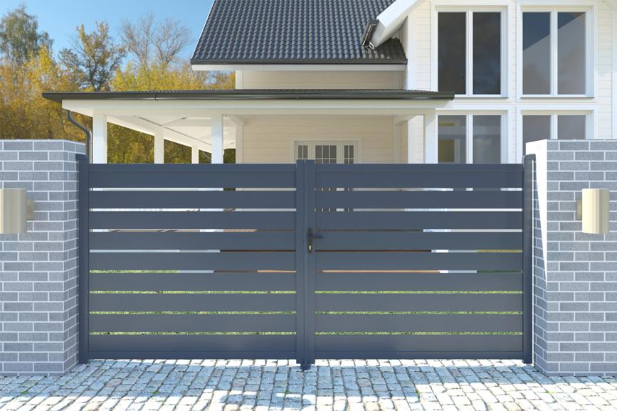 Puerta Batiente De Aluminio 3m VOGEL 300B120 GRIS