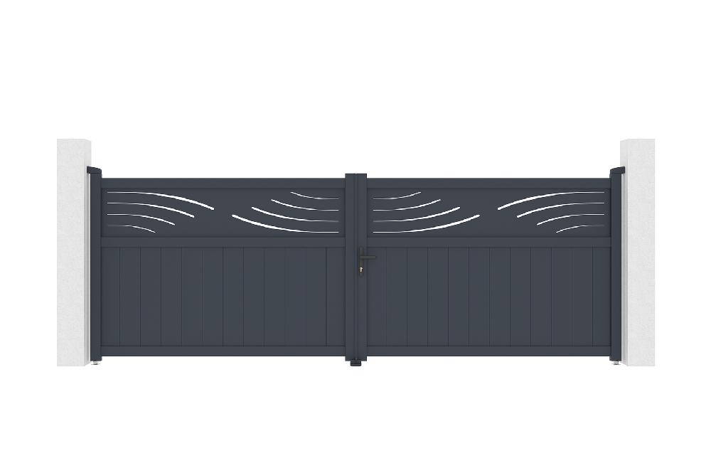 Puerta batiente de aluminio 4m HALTI 400B140