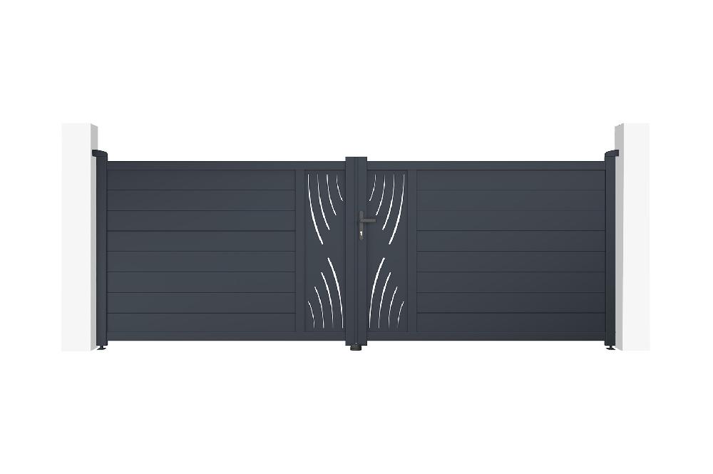 Puerta batiente de aluminio 4m VELETA 400B140