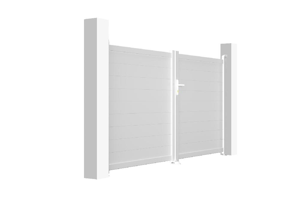 Puerta Batiente De Aluminio Soldado 3m EIGER 300B160 BLANCO