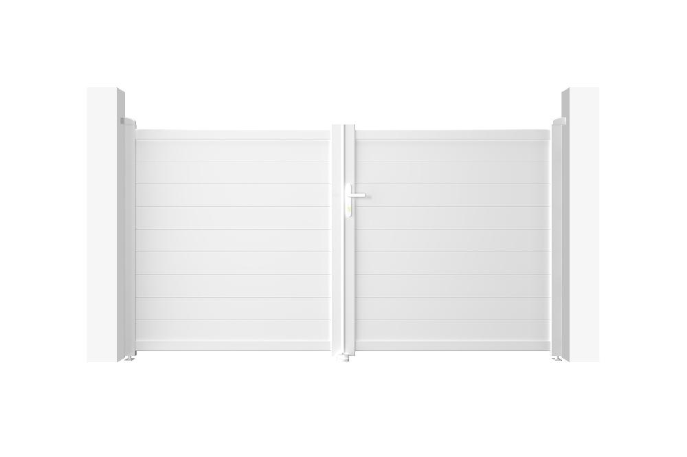 Puerta batiente de aluminio soldado 3m EIGER 300B160 BLANCO