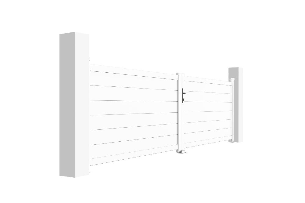 Puerta Batiente De Aluminio Soldado 4m EIGER 400B115 BLANCO