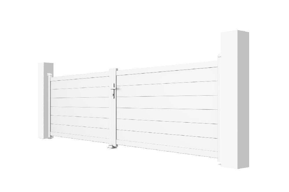 Puerta Batiente De Aluminio Soldado 4m EIGER 400B115 BLANCO