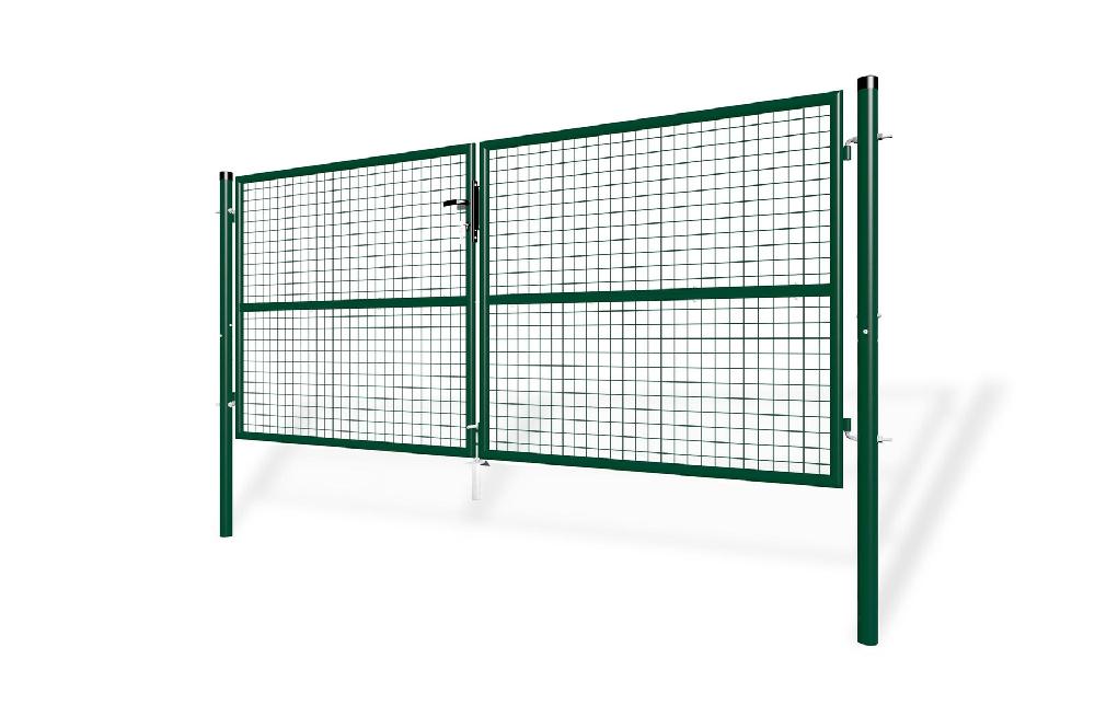 Puerta Batiente De Malla Metálica 3m OLGA 300B130 Verde