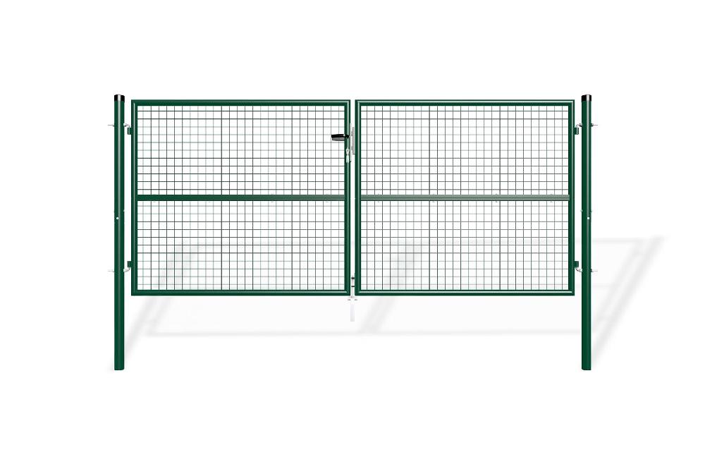 Puerta batiente de malla metálica 3m OLGA 300B130 Verde