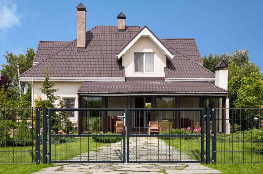 Puerta Batiente De Malla Metálica 3m RAZO 300B100 Verde