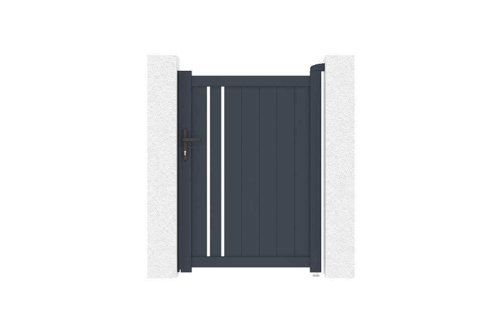 Puerta Corredera 3 5x1 4m GIONA + Puerta GIONA H.1 4m Gris