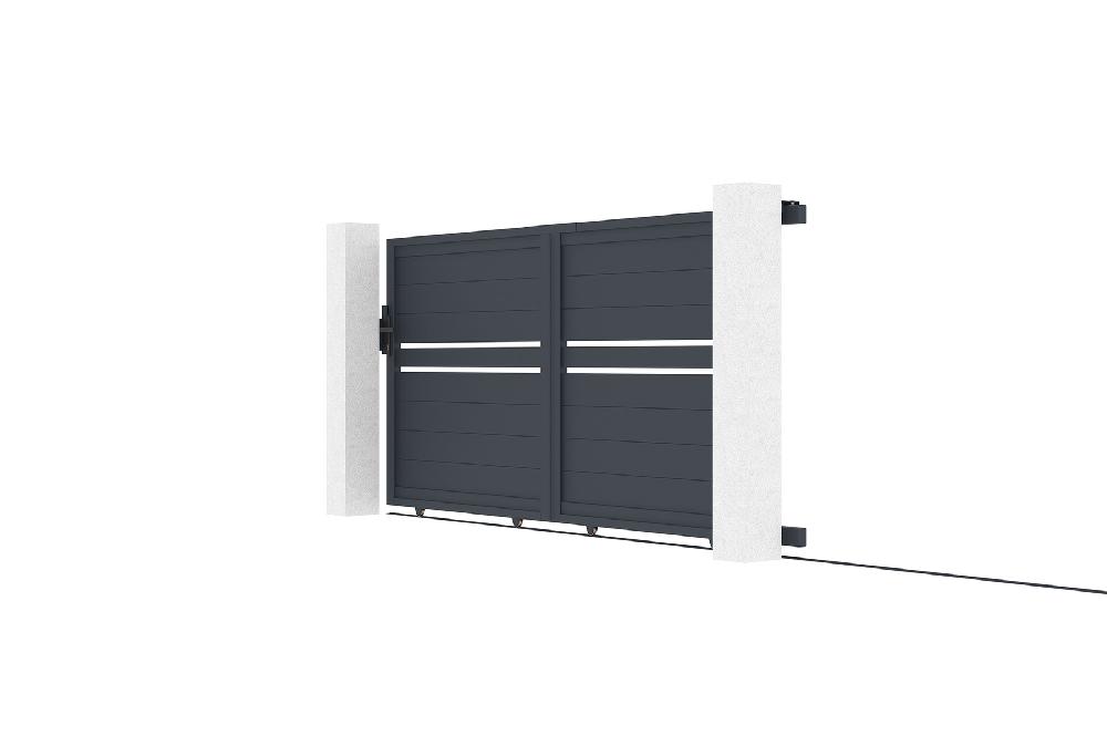 Puerta Corredera 3m CIMONE H.140 Aluminio Gris