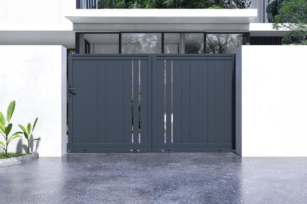 Puerta Corredera 3m GIONA H.180 Aluminio Gris