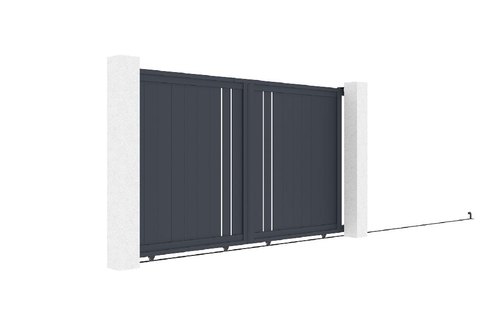 Puerta Corredera 3m GIONA H.180 Aluminio Gris