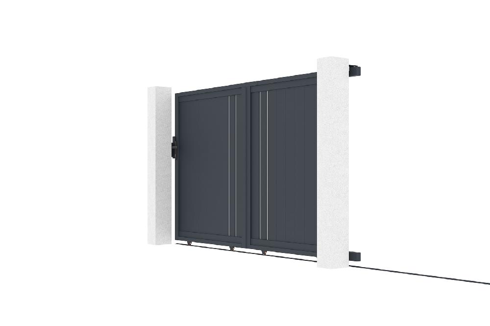 Puerta Corredera 3m GIONA H.180 Aluminio Gris