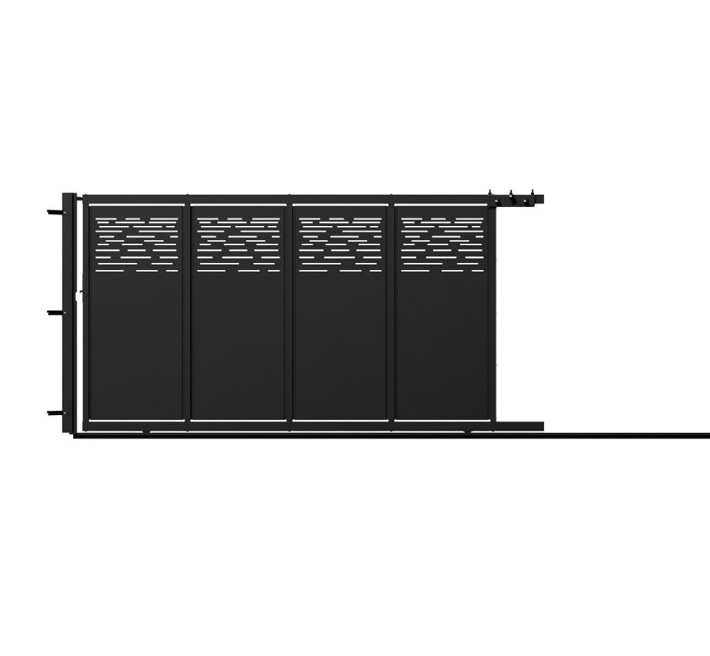 Puerta corredera DOORSELF 400x200cm + peatonal Galaxy negra