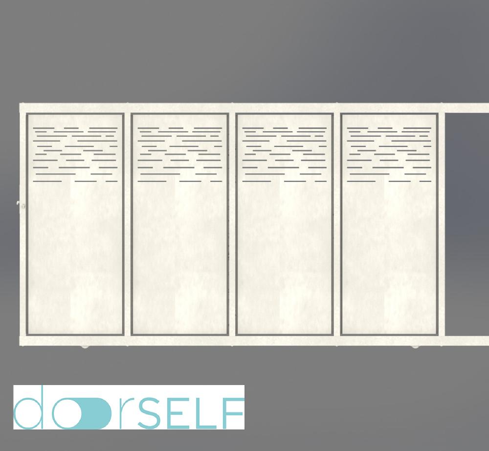 Puerta corredera DOORSELF Galaxy blanca 350x200 cm