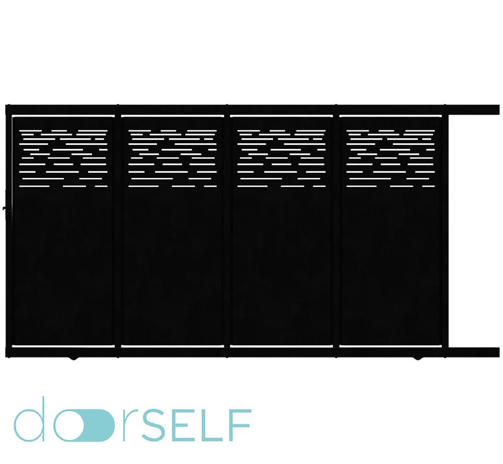 Puerta corredera DOORSELF Galaxy negra 350x200 cm