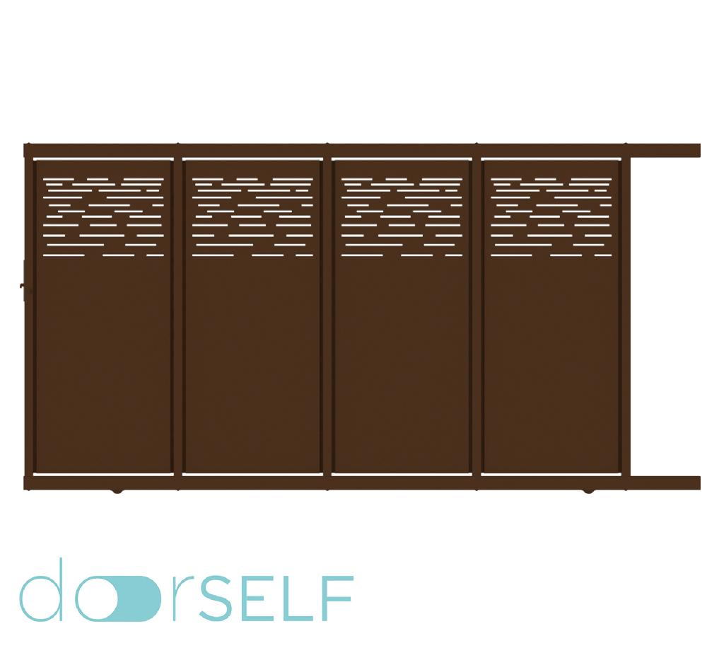 Puerta corredera DOORSELF Galaxy óxido 400x200 cm