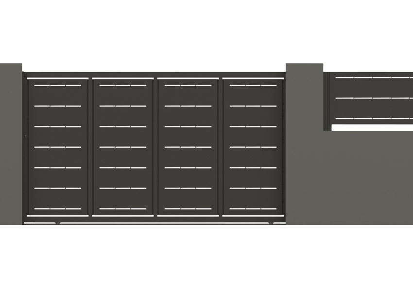 Puerta Corredera DOORSELF Lines 350x200 cm gris forja