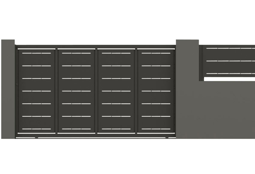 Puerta Corredera DOORSELF Lines 400x200 cm gris forja