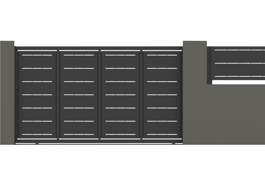 Puerta Corredera DOORSELF Lines 400x200 cm óxido