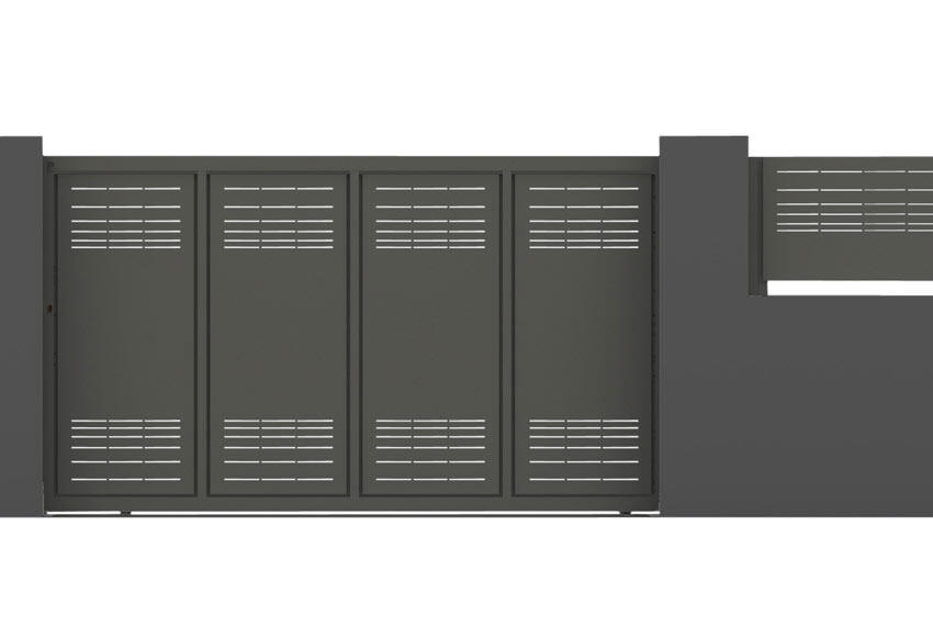 Puerta Corredera DOORSELF Parallels 350x200 cm gris forja