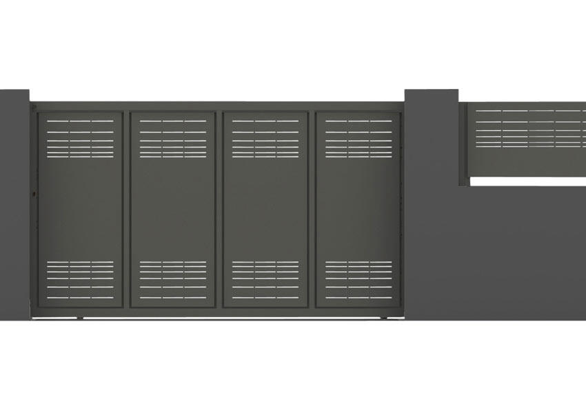 Puerta Corredera DOORSELF Parallels 400x200 cm gris forja