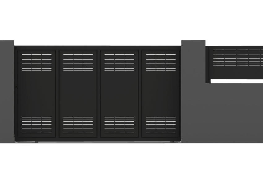 Puerta Corredera DOORSELF Parallels 400x200 cm negra