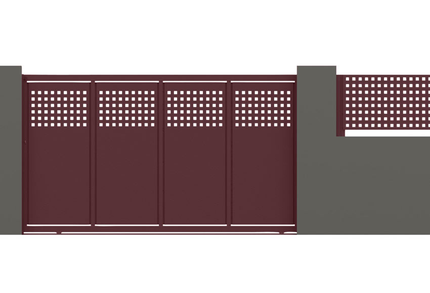 Puerta Corredera DOORSELF Square 350x200 cm granate