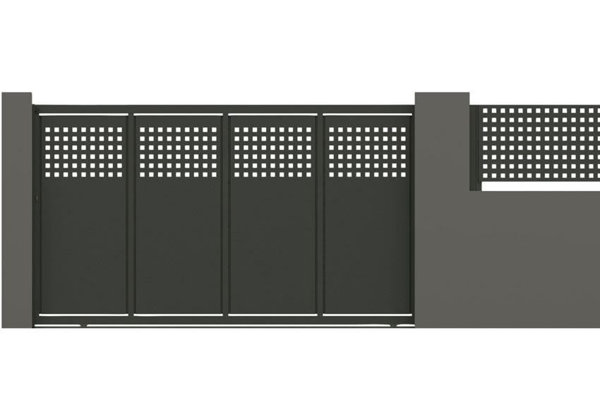 Puerta Corredera DOORSELF Square 400x200 cm gris forja