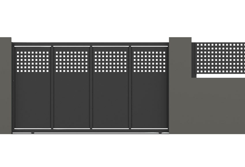 Puerta Corredera DOORSELF Square 400x200 cm óxido