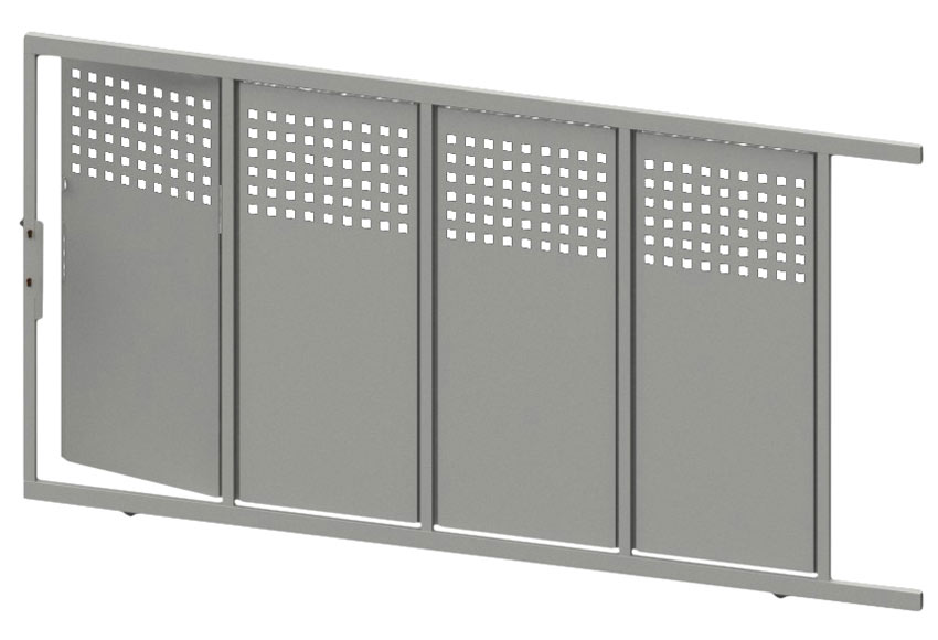 Puerta corredera+peatonal DOORSELF Square Up blanco 350x200 cm