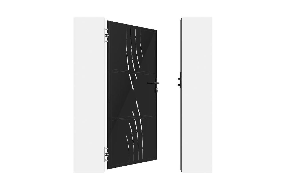 Puerta De Acero 1m NALI VELETA H.200cm Negro Mate