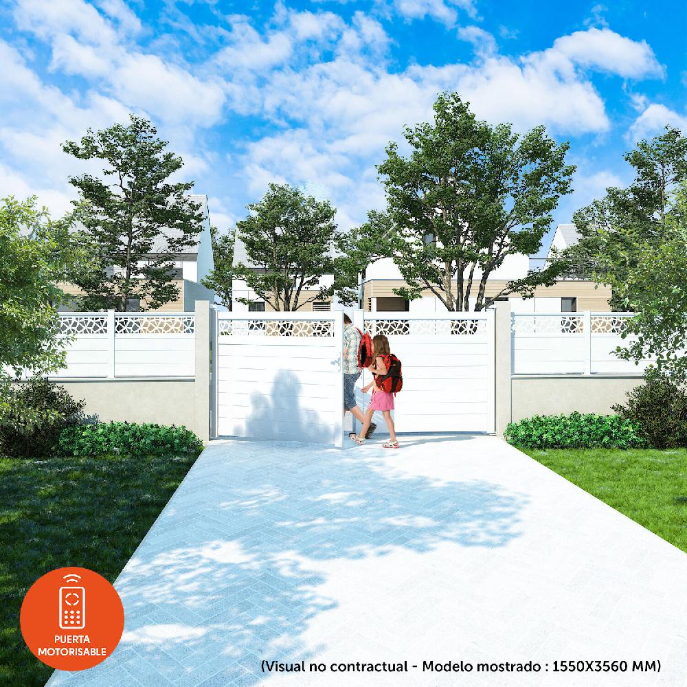 Puerta De Entrada Con Puerta Lateral Aluminio 155.8xcm