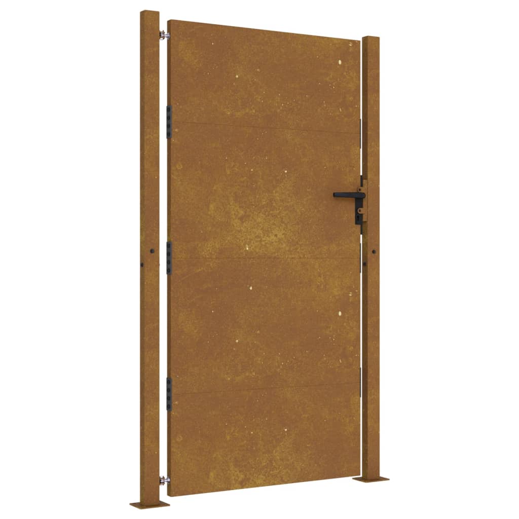 Puerta De Jardín 105x205 Cm Acero Corten