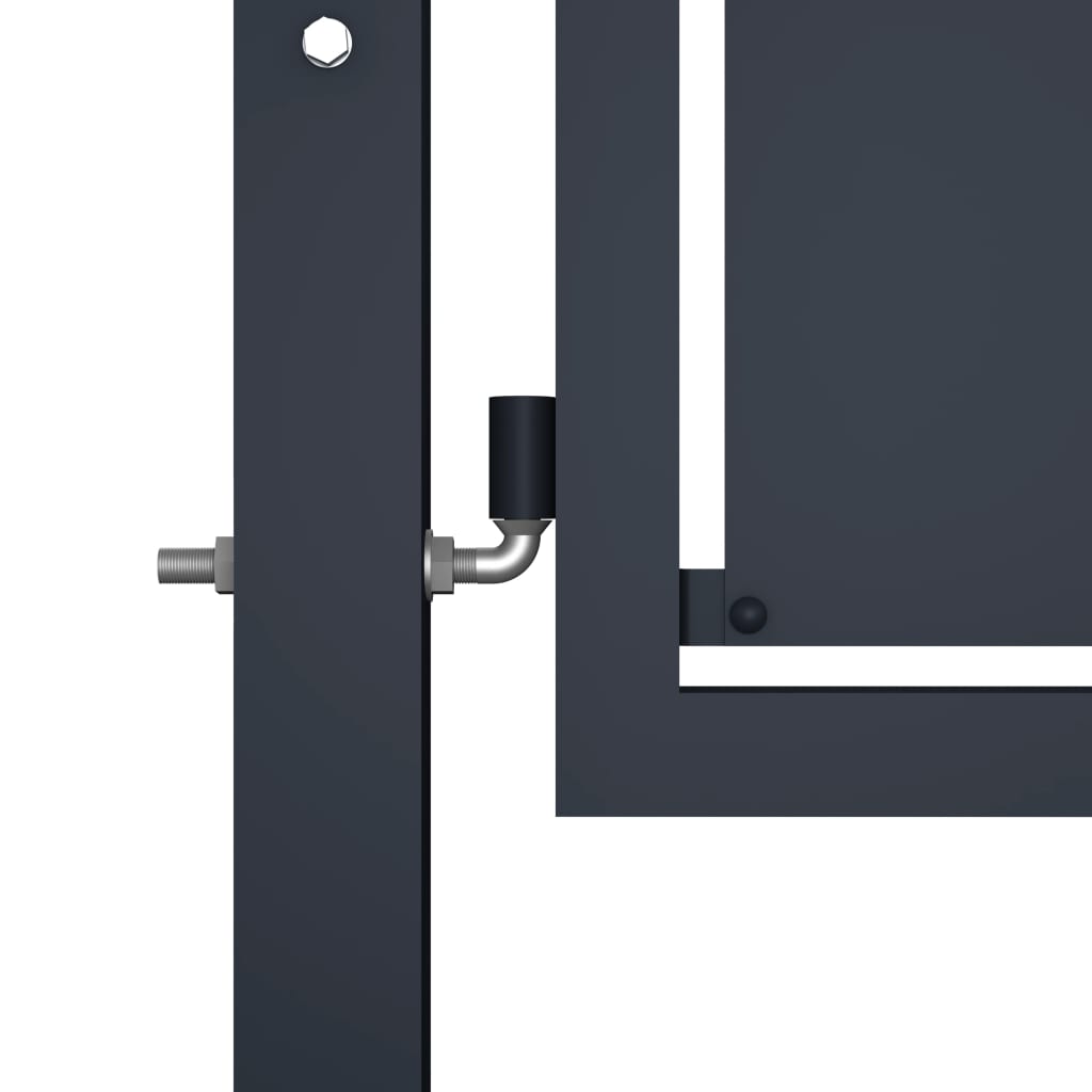 Puerta De Jardín Acero 350 X 150 Cm Antracita