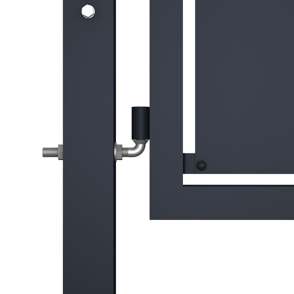 Puerta De Jardín Acero 400 X 200 Cm Antracita