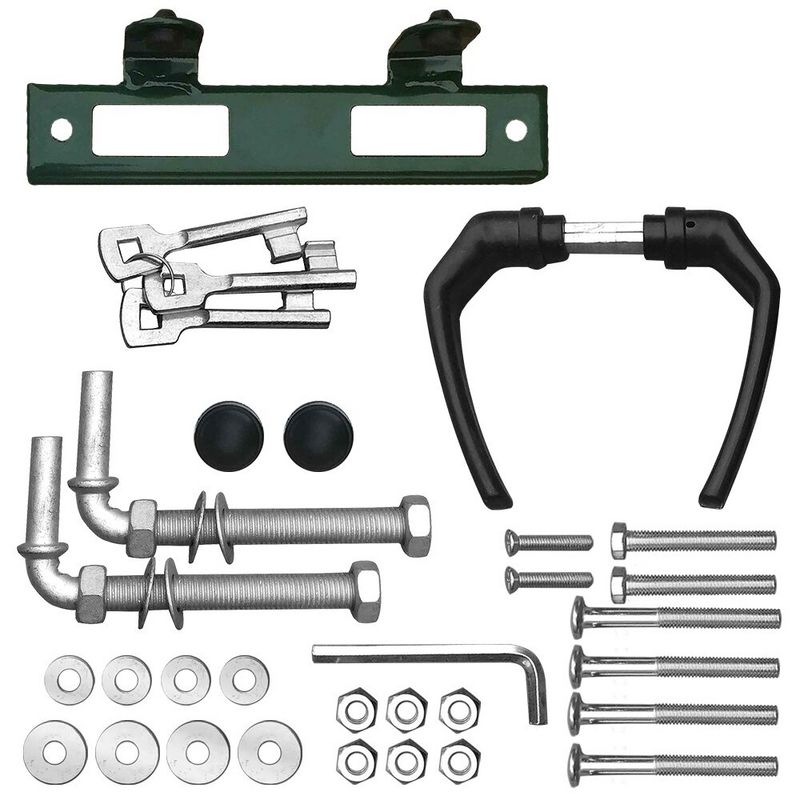 Puerta De Jardín Porte De Porte De Court Jardín Cerrar Porte Tubo Porte Redonde Green 100x125cm