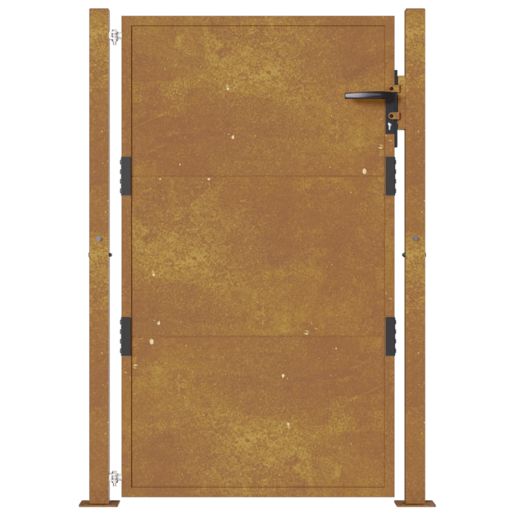 Puerta De Jardín | Puerta De Valla | Cancela De Valla Acero Corten 105x155 Cm CFW72235