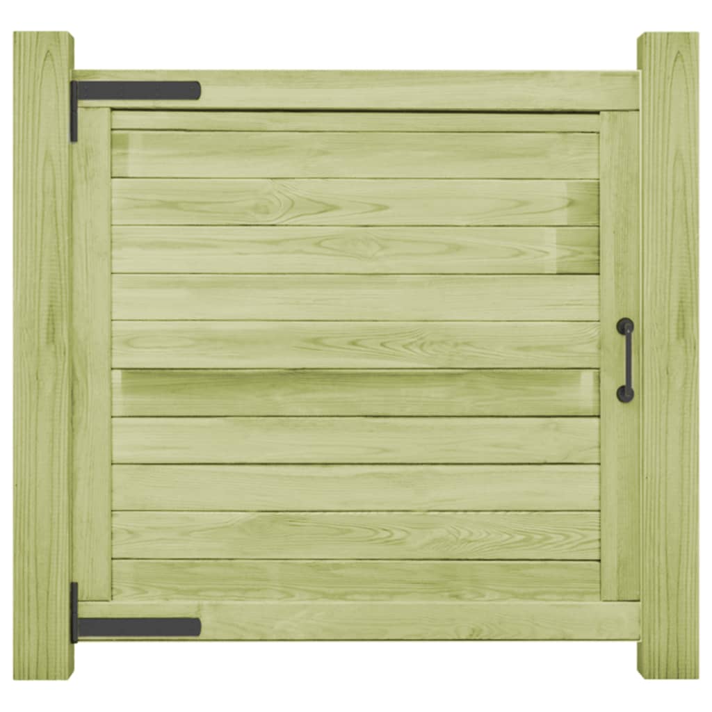 Puerta de jardín | Puerta de valla | Cancela de valla de madera de pino impregnada 100x100 cm CFW53751