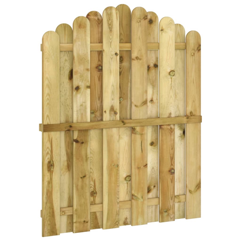 Puerta de jardín | Puerta de valla | Cancela de valla madera de pino impregnada 100x125 cm CFW51604
