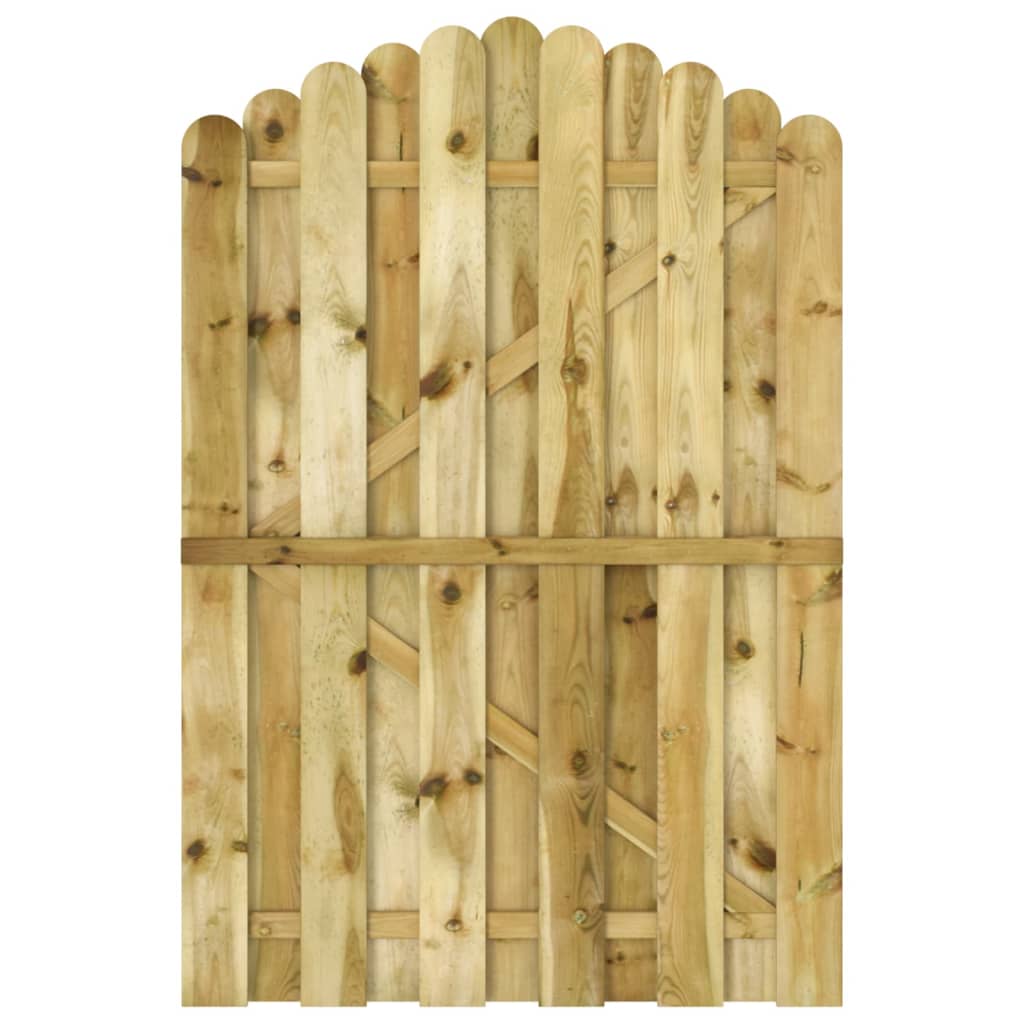 Puerta de jardín | Puerta de valla | Cancela de valla de madera de pino impregnada 100x150 cm CFW20811