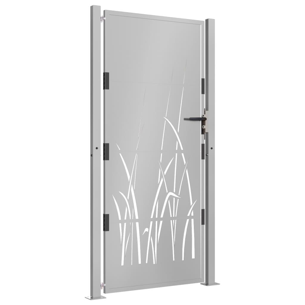 Puerta De Jardín | Puerta De Valla | Cancela De Valla Acero Corten Diseño Hierba 105x205 Cm CFW60044