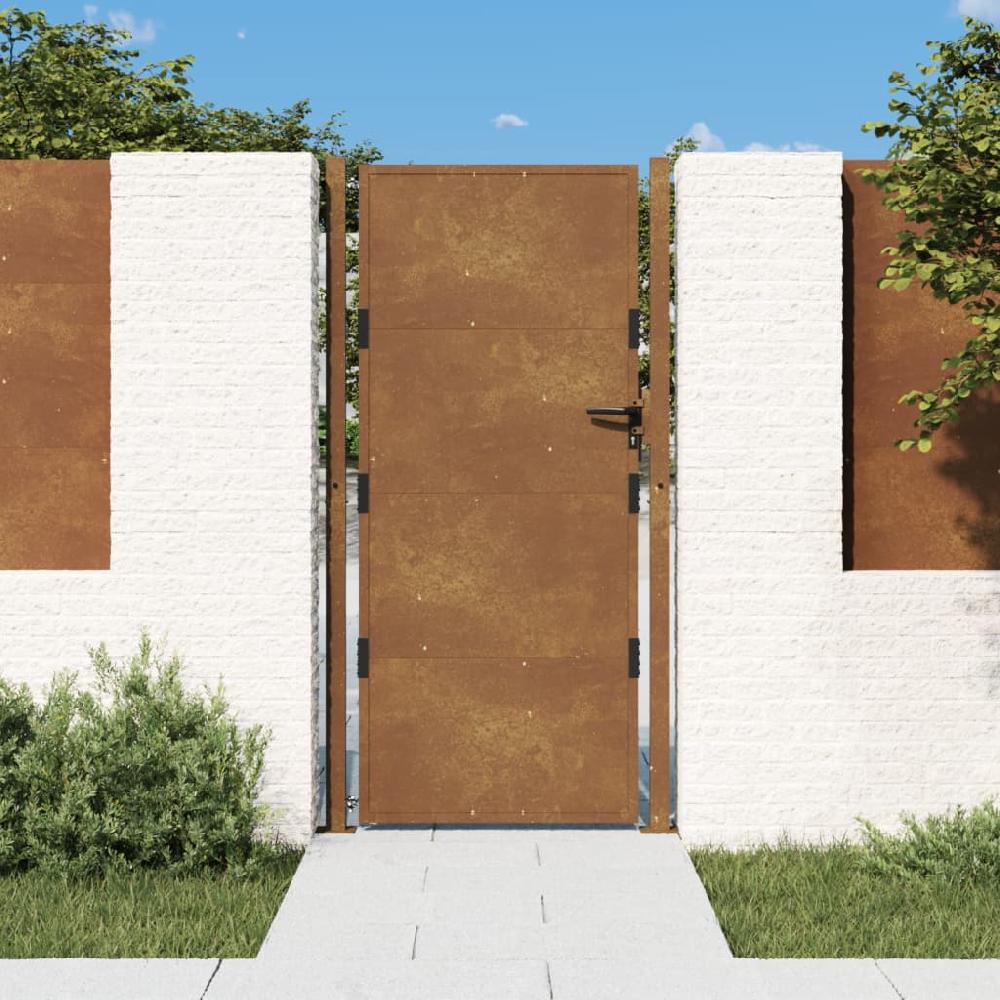 Puerta De Jardín | Puerta De Valla | Cancela De Valla Acero Corten 105x205 Cm CFW28305