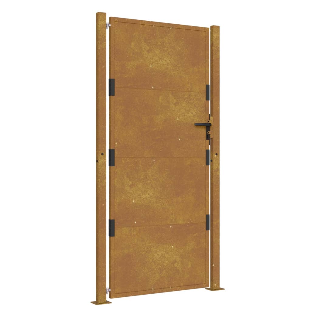 Puerta de jardín | Puerta de valla | Cancela de valla acero corten 105x205 cm CFW28305