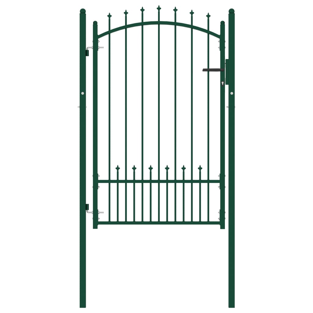 Puerta De Jardín | Puerta De Valla Con Picos Acero Verde 100x150 Cm CFW78681