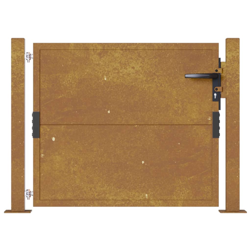 Puerta De Jardín | Puerta Para Valla Acero Corten 105x80 Cm CFW42958