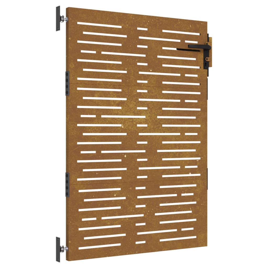 Puerta De Jardín | Puerta Para Valla Acero Corten Diseño Cuadrado 85x125 Cm CFW31730