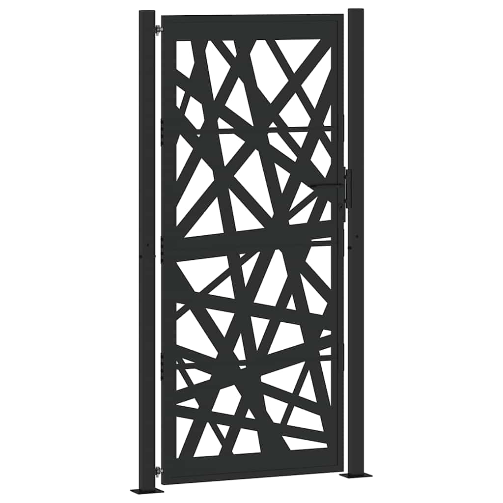 Puerta De Jardín | Puerta Para Valla De Acero Negra Diseño Luminoso 105x205 Cm CFW91145