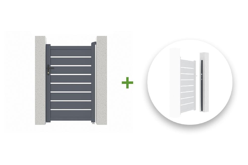 Puerta de jardín VOGEL 100P160 + Kit de inversión de apertura